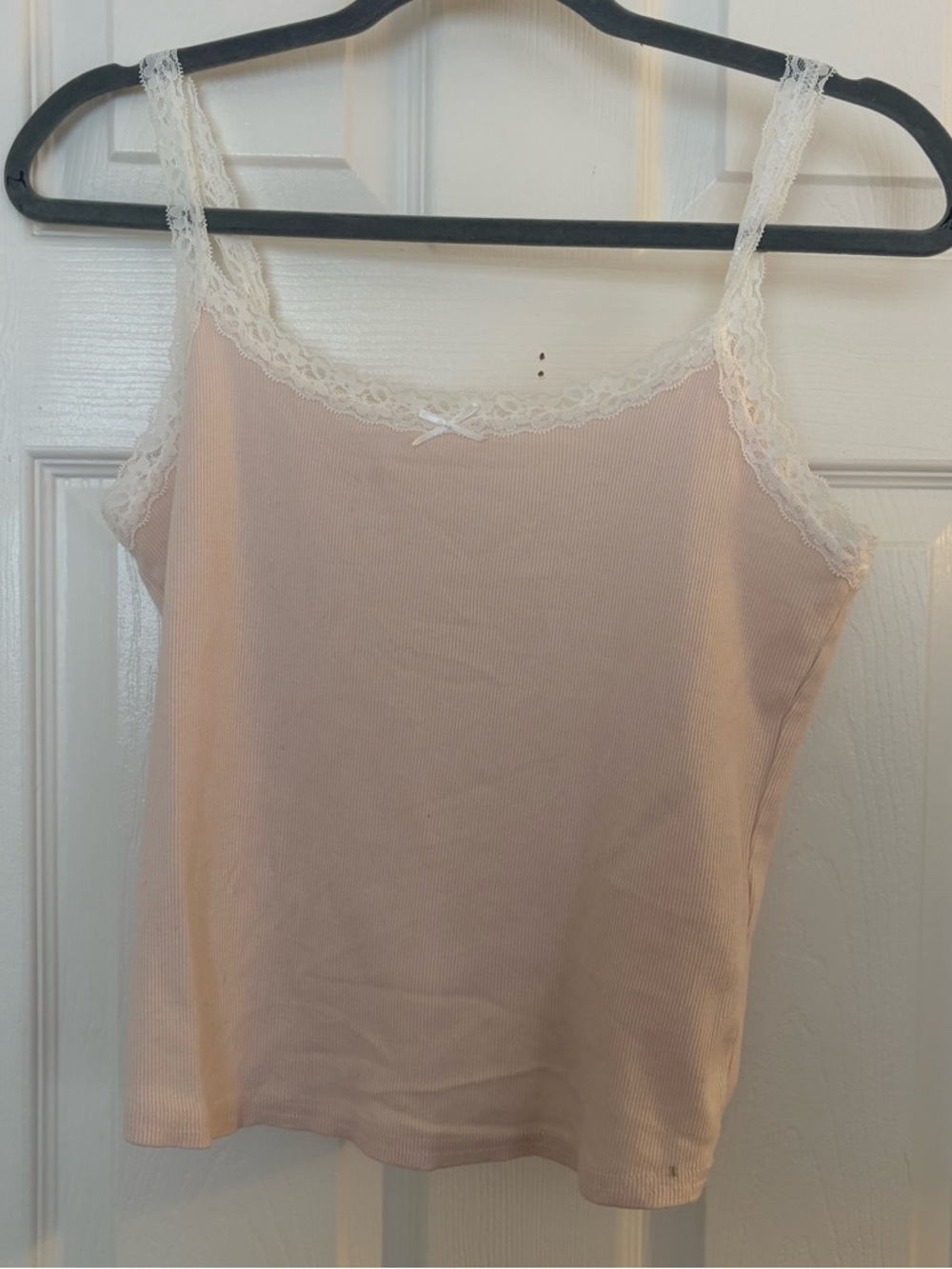 Hollister light pink lace-trim camisole